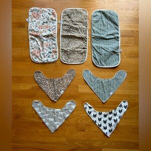 COPPER PEAR BURP CLOTHS AND BIBS